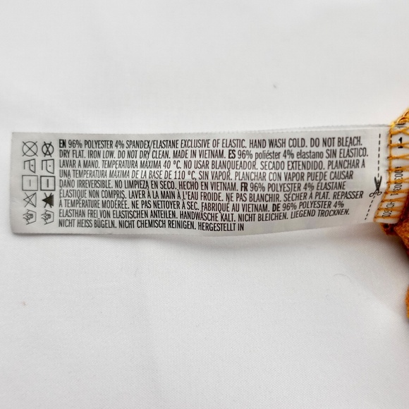 Forever 21 Geometric Print Cinch-Front Blouse with Flowy Sleeves Mustard Yellow - Picture 8 of 10